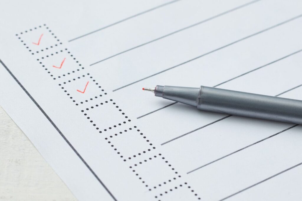 夫婦のルーチンチェックシート
リスト作成のコツ
チェックリスト