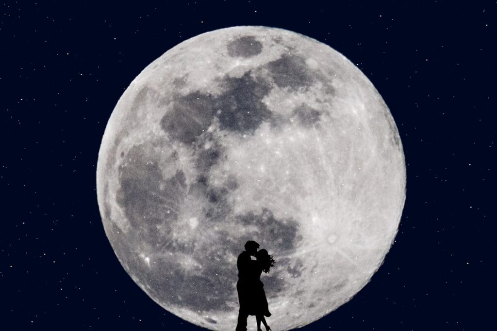 十五夜の楽しみ方って知ってますか？
では十五夜を楽しみましょう
月の下のカップル