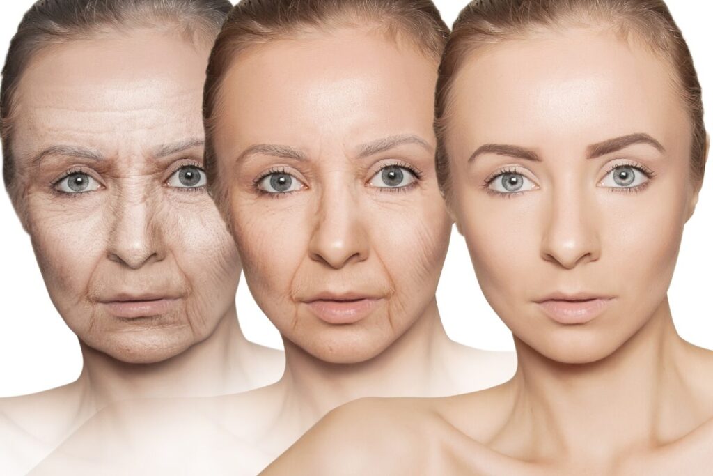 肌年齢なんて！
肌は消耗品です
どんどの老けていく女性