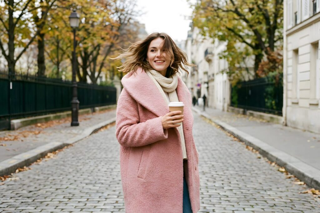 1年で何キロ痩せますか？
2～4月
冬のコーデの女性