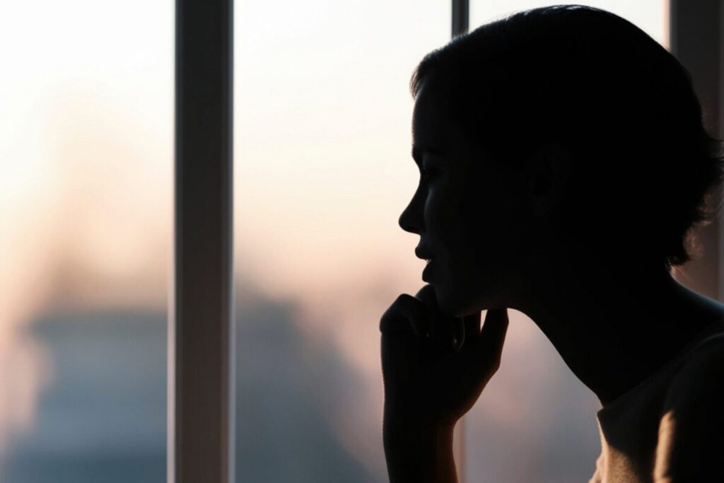 自己肯定感？いえいえ自己皇帝感です
自己肯定感の低い人の特徴
暗く思い悩む女性