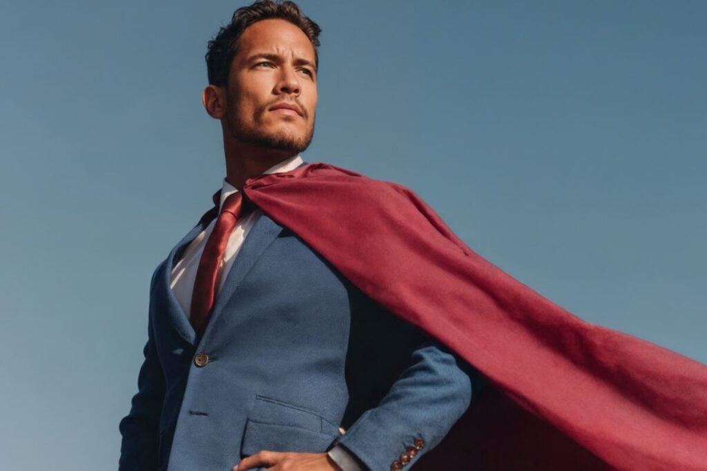 守られ女子になってみる？
ヒーロー症候群
ヒーローの恰好をした男性